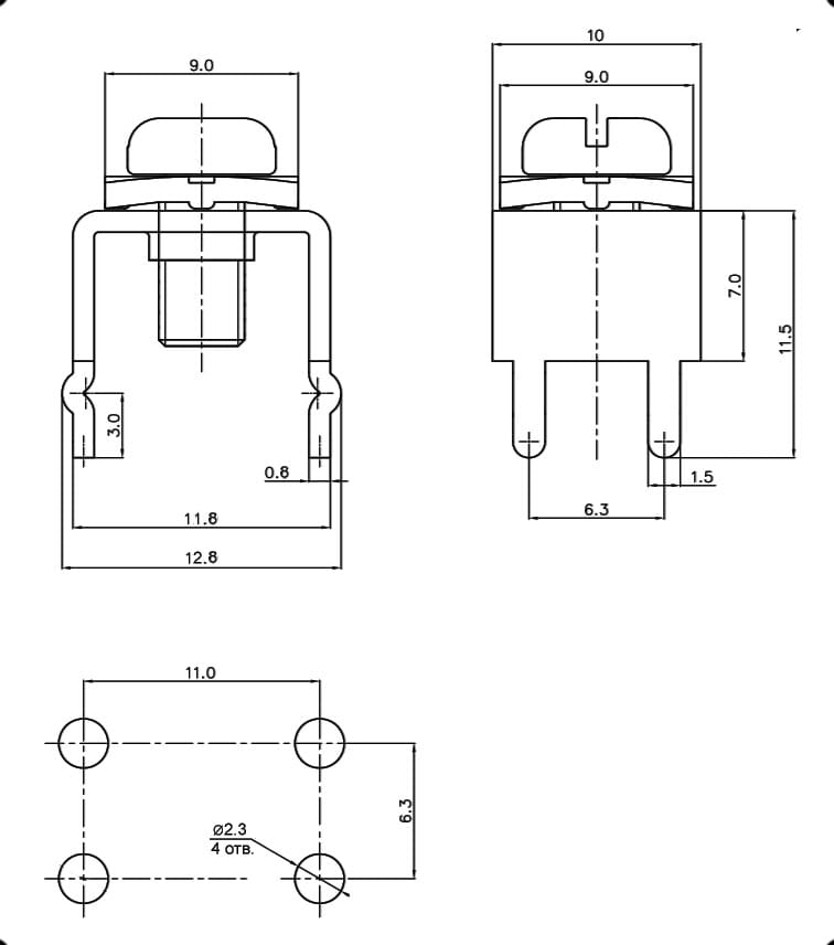 Миниатюра: Схема K13. КЛЕММА ВИНТОВАЯ M4*9