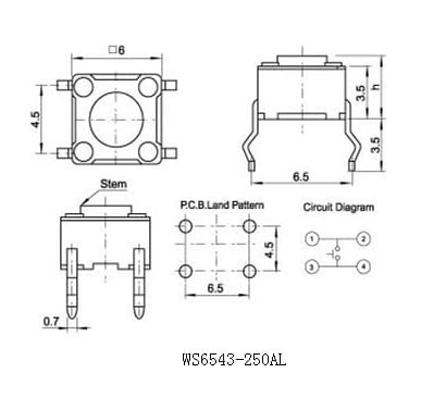 Миниатюра: Схема WS6543-250AL