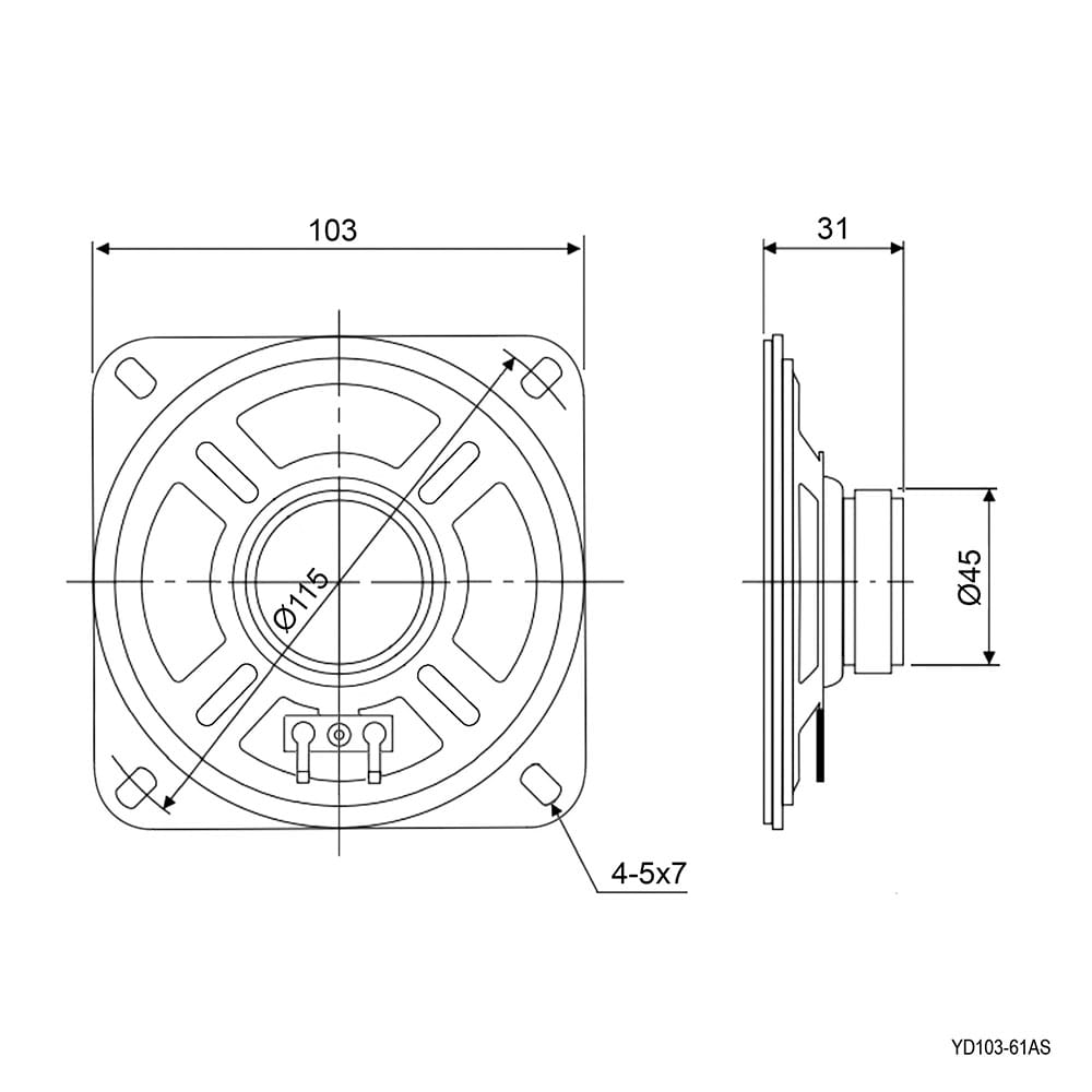 Миниатюра: Схема YD103-61AS 6W 8ohm