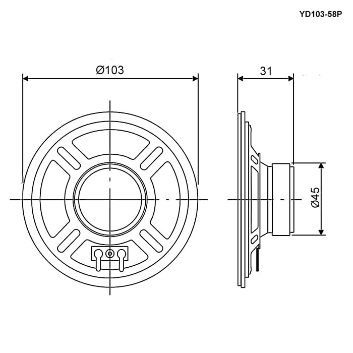 Миниатюра: Схема YD103-58P 4W 8ohm