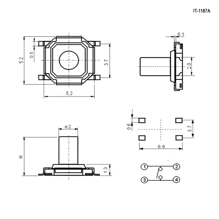 Миниатюра: Схема IT-1187A (4x4x4.3)