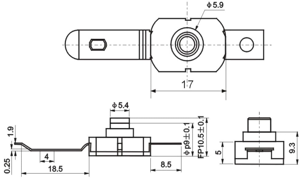 Миниатюра: Схема PBS101C395 1.5A 250V ON-OFF