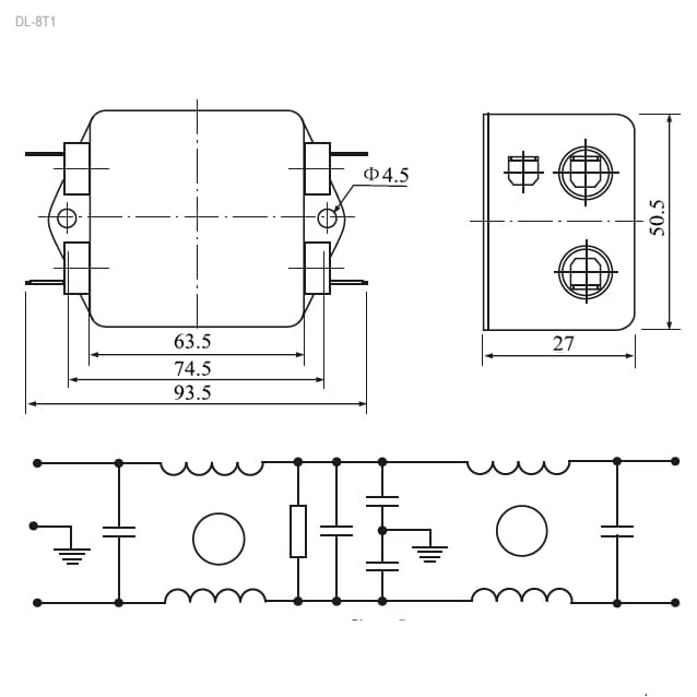 Миниатюра: Схема DL-8T1 8A. 250V
