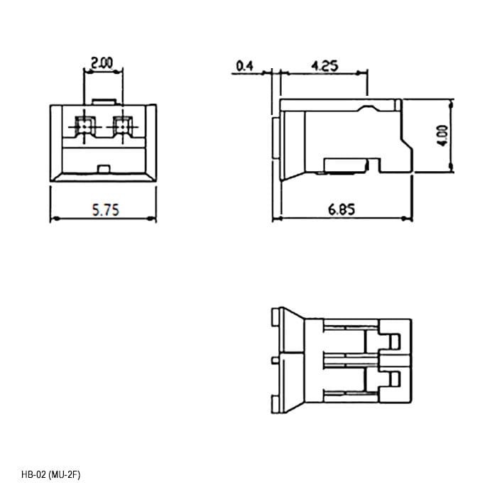 Миниатюра: Схема HB-02 (MU-2F) wire 0,3m AWG26