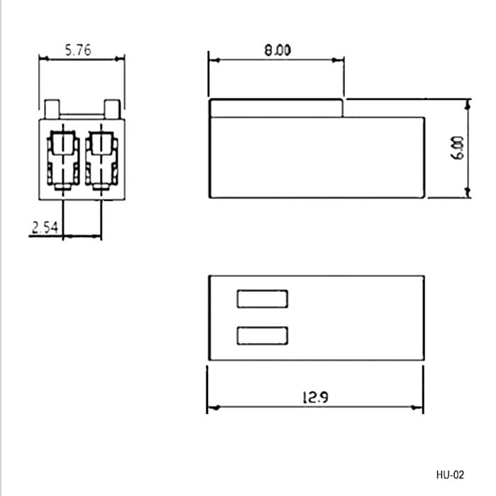 Миниатюра: Схема HU-02 wire 0,3m AWG26