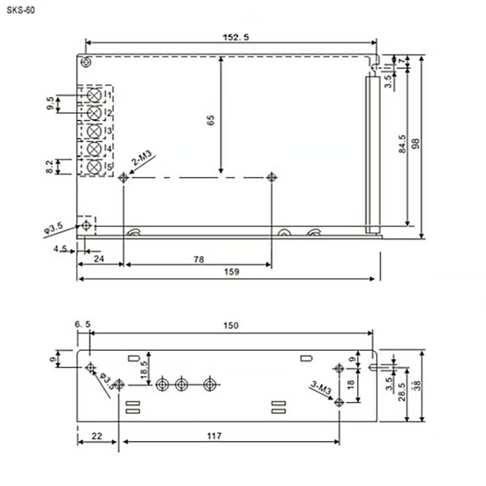 Миниатюра: Схема SKS-60 DC/12V