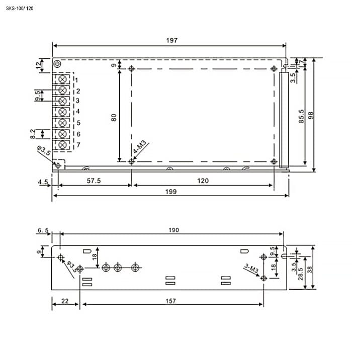 Миниатюра: Схема SKS-120 DC/12V