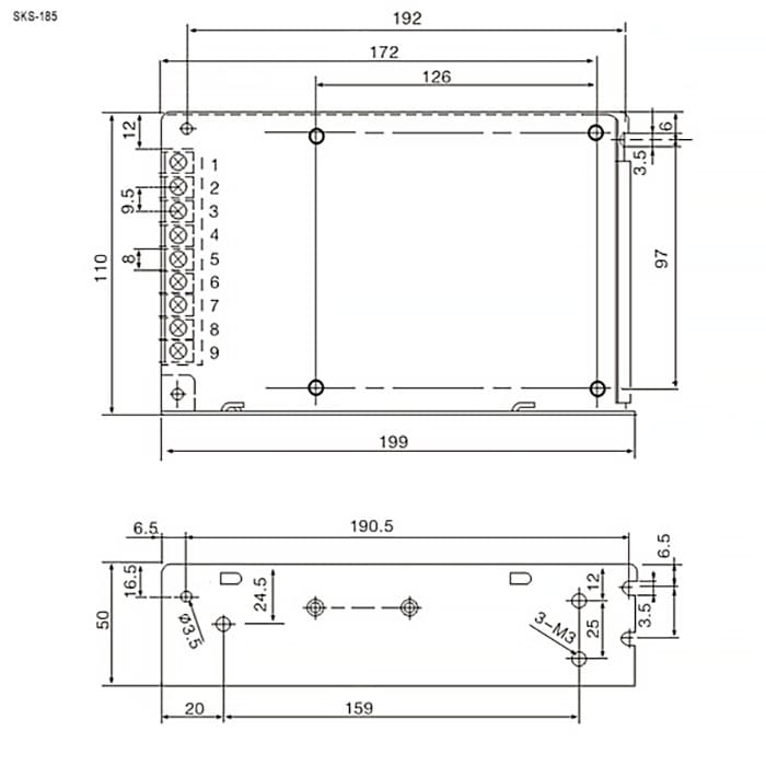 Миниатюра: Схема SKS-185 DC/24V
