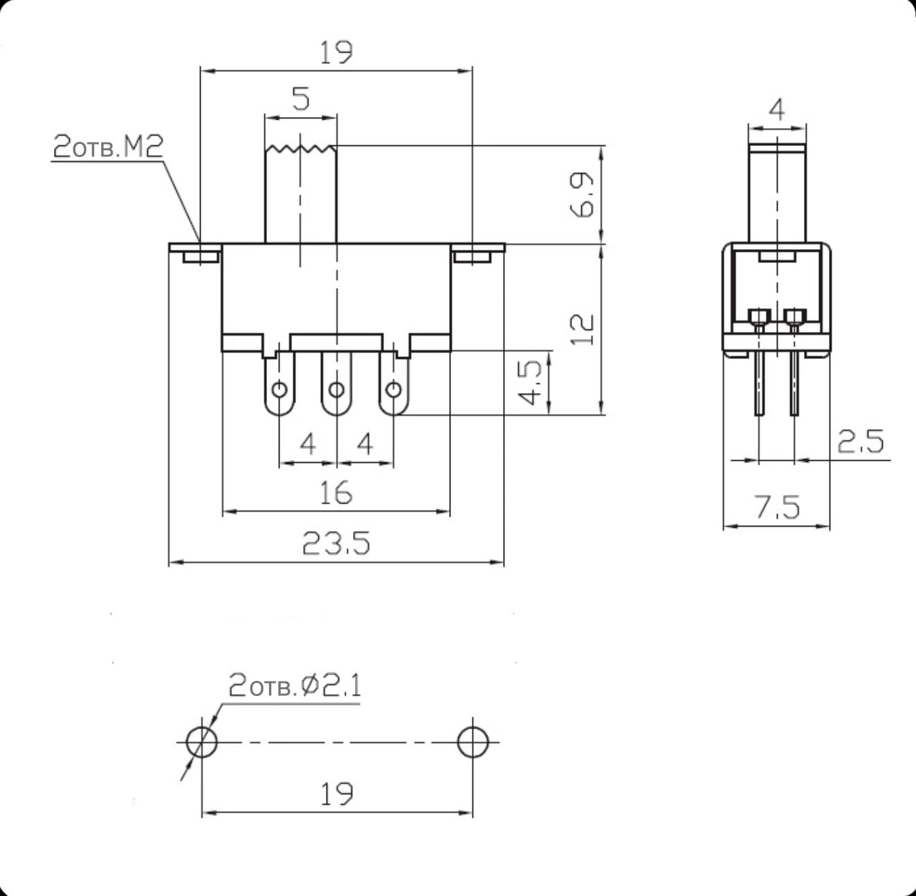 Миниатюра: Схема KBB40-2P2W on-on
