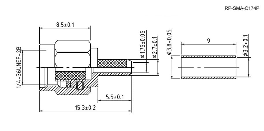 Миниатюра: Схема RP-SMA-C174P