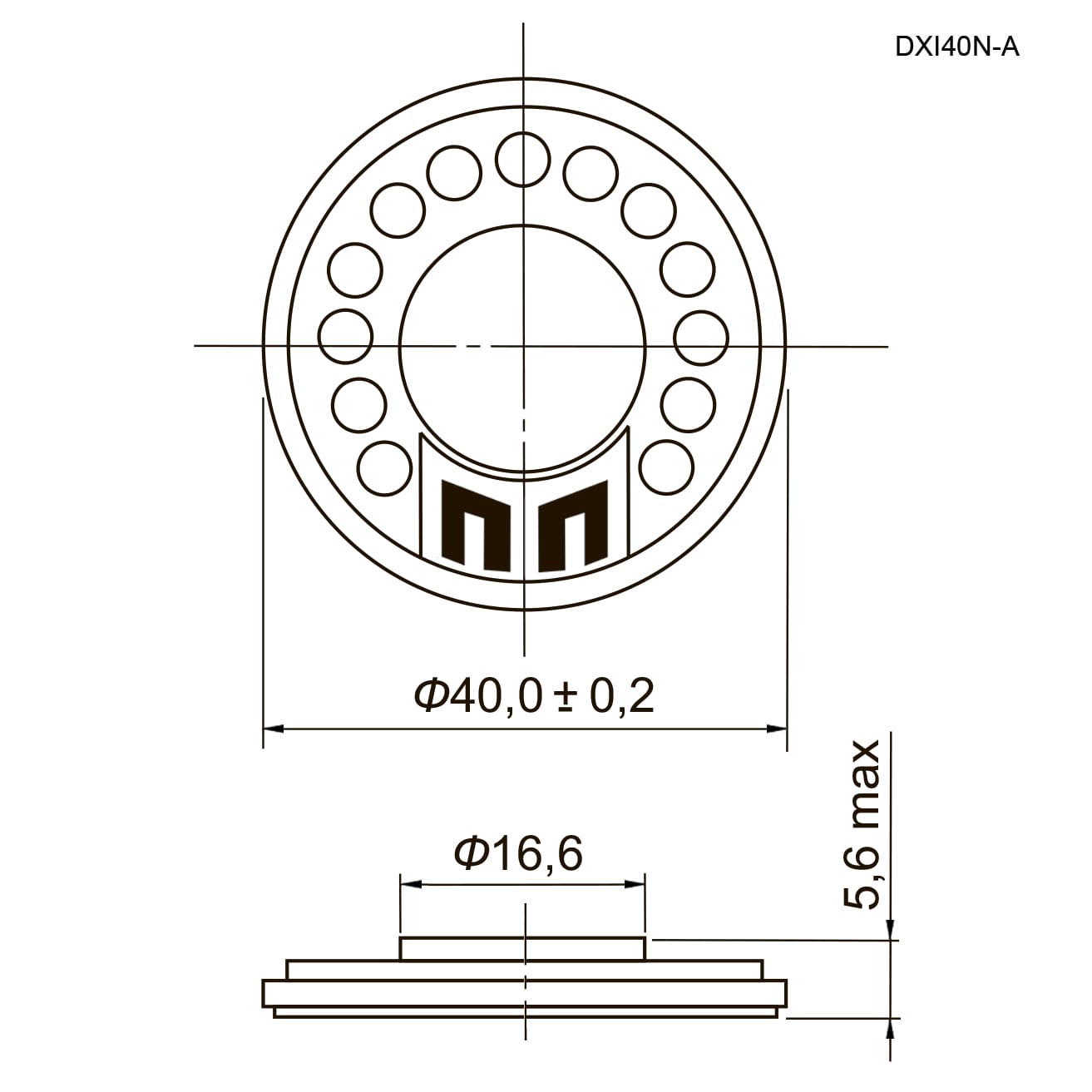 Миниатюра: Схема DXI40N-A 0.5W 50ohm 2
