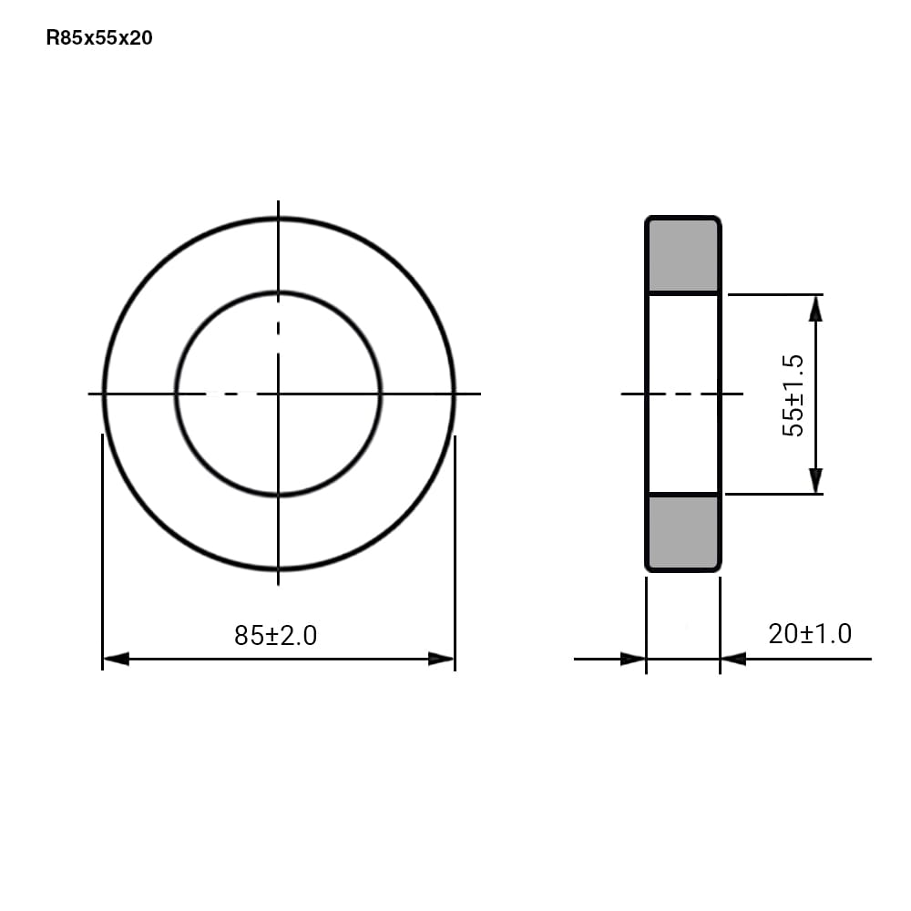Миниатюра: Схема R85x55x20 PC40