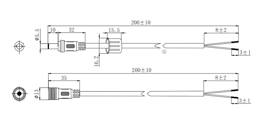 Миниатюра: Схема Waterproof pair DC5.5mm