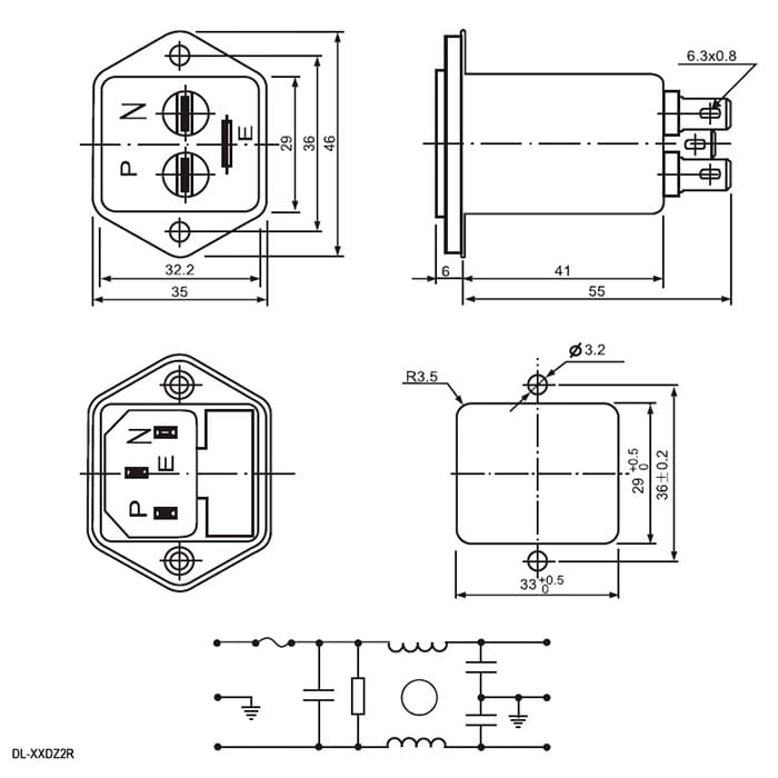 Миниатюра: Схема DL-3DZ2R