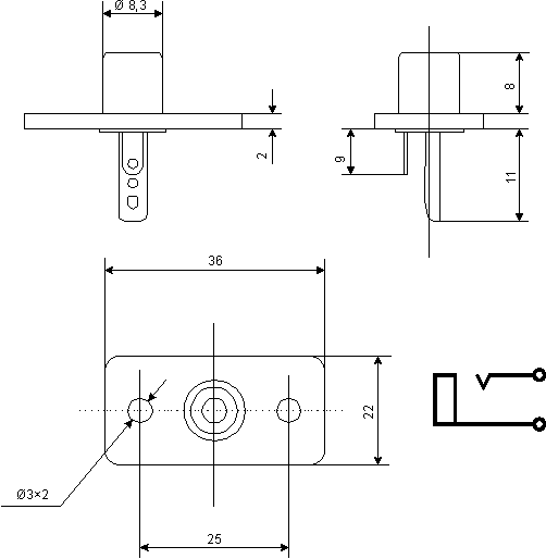 Миниатюра: Схема RCA-113-b гн на панель (RS-181)