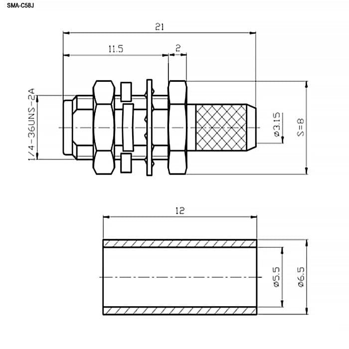 Миниатюра: Схема SMA-C58J gold