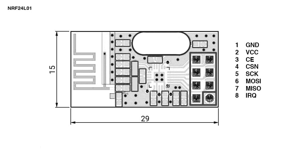 Миниатюра: Схема NRF24L01