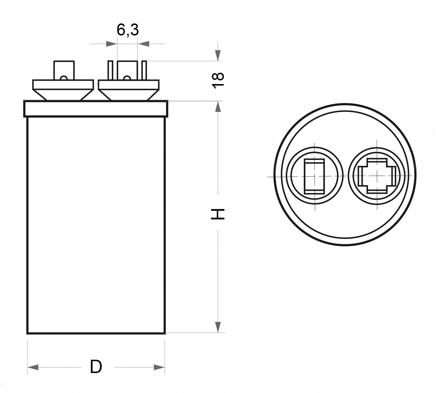 Миниатюра: Схема CBB65 150uF 450V (SAIFU)