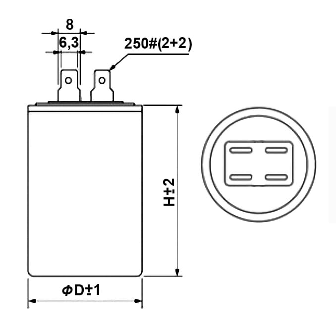Миниатюра: Схема CBB60 70UF 450V (SAIFU)