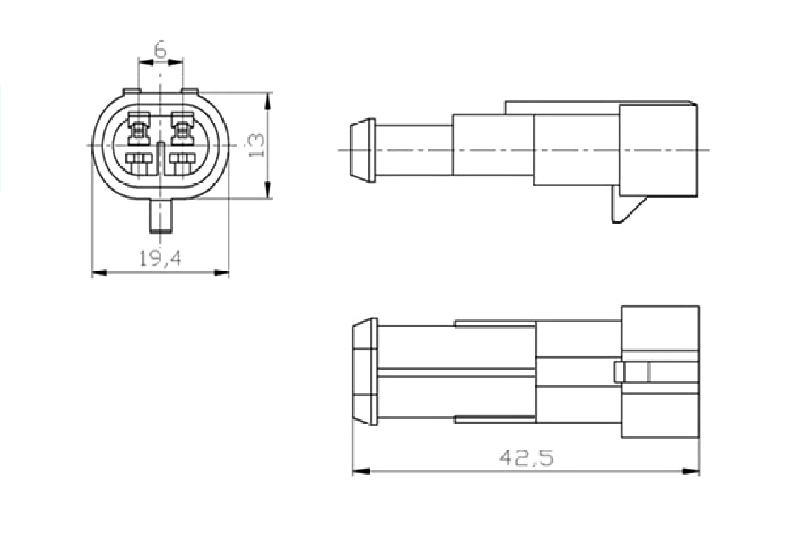 Миниатюра: Схема DJ7021-1.5-11 (18AWG 200mm)