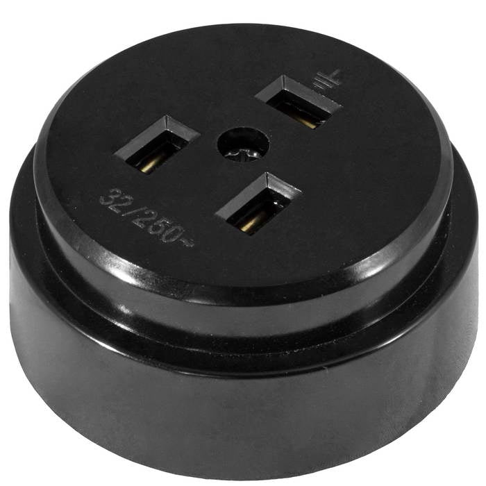 РШ 2P+PE 250В черная